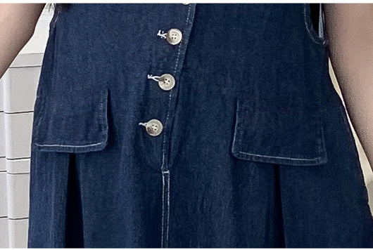 Conjunto de Dos Piezas: Falda Denim con Chaleco y Camiseta Base Talla Grande - Image 12