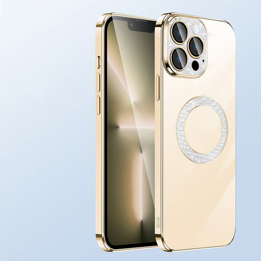 Funda Telefónica con Diamantes Electrochapados y Protector de Lente - Image 12