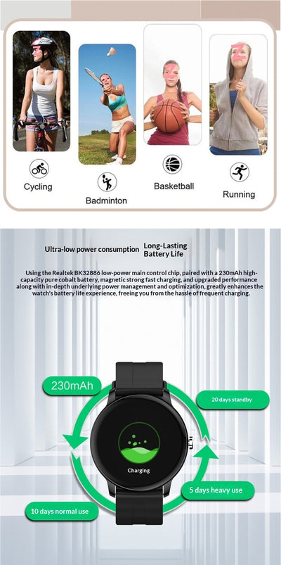 Pulsera Deportiva Inteligente con Pantalla Táctil - Monitor de Frecuencia Cardíaca y Podómetro - Image 21
