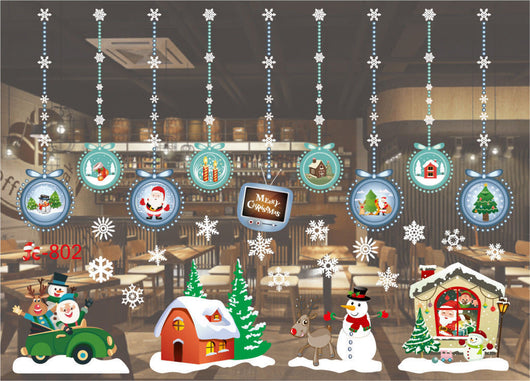 Pegatinas Navideñas para Ventanas en Colores Festivos - Image 38