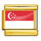Dorado Background World Flag Photo Epoxy Italian Module Bracelet ICY0001SG Singapore