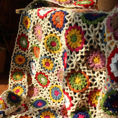 Manta Tejida Redonda Multiusos - Diseño Artesanal - Image 7