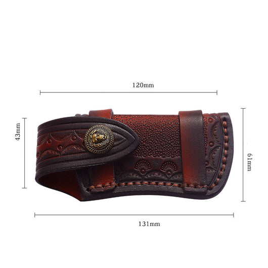 Funda Plegable de Cuero Grabado para Cuchillo de Bolsillo - Image 5