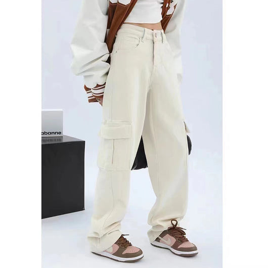 Pantalón Ancho de Cintura Alta Casual Holgado - Image 4