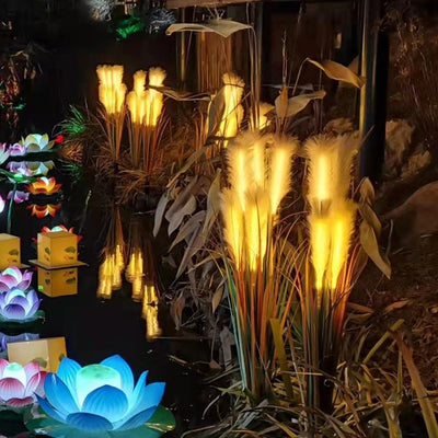 Lámpara Solar LED para Jardín con Diseño de Pasto Pampa - Image 3