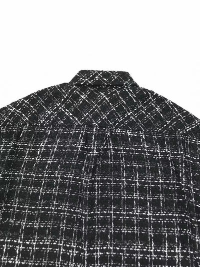 Camisa de Cuadros con Hilo Plateado Tejido para Hombre y Mujer - Image 14