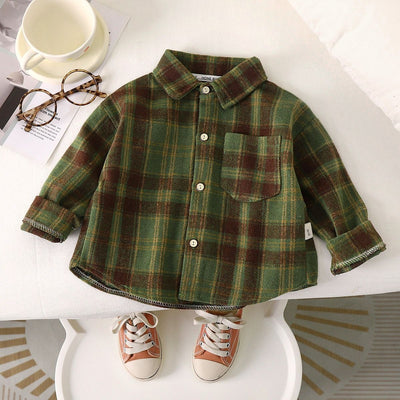 Camisa de Cuadros Casual para Niños - Perfecta para Primavera y Otoño - Image 23