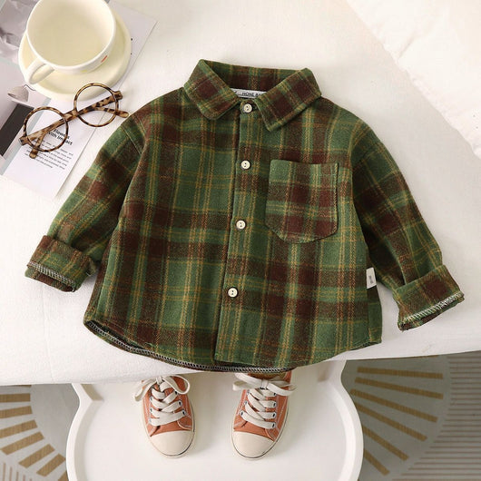 Camisa de Cuadros Casual para Niños - Perfecta para Primavera y Otoño - Image 23