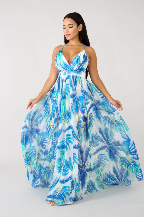 Vestido de Gasa con Escote en V Profundo y Espalda Descubierta - Image 8