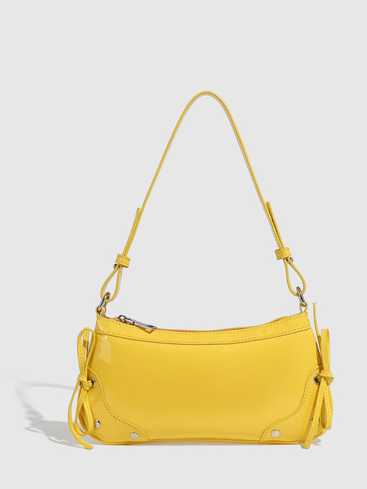 Bolso Bandolera Cuadrado Pequeño con Doble Moño - Diseño Minimalista Liso - Image 24