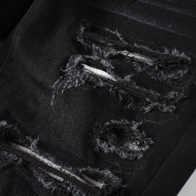 Jeans Slim Fit Elásticos con Detalles Rotos para Hombre - Image 5