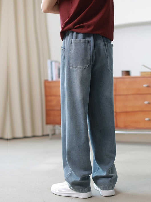 Pantalones Vaqueros Holgados de Pierna Ancha para Hombre - Image 8