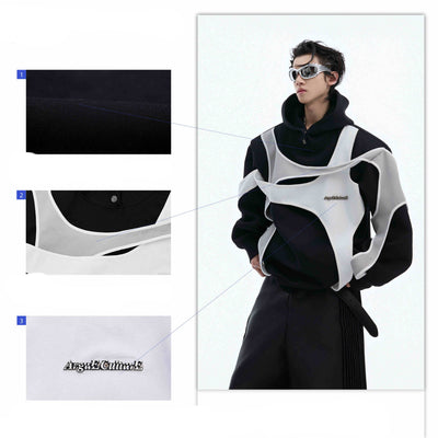 Sudadera con Capucha y Costuras Reforzadas Bicolor - Image 10