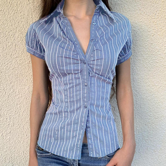 Blusa Rayada Estilo Americano para Mujer - Image 24