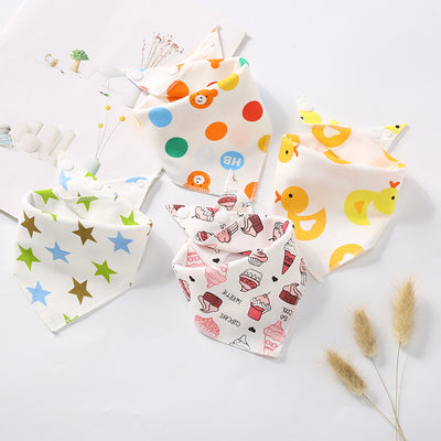 Baberos Impermeables Triangulares de Algodón con Diseños Infantiles - Image 50