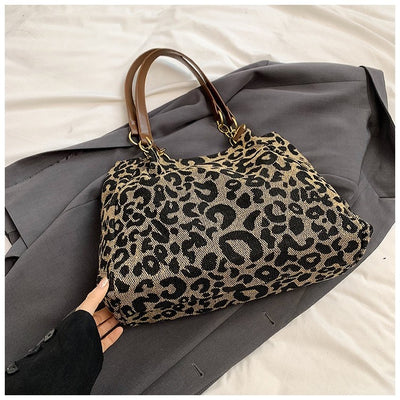 Bolsa de Hombro Estampado Leopardo Multiuso - Gran Capacidad y Estilo - Image 9