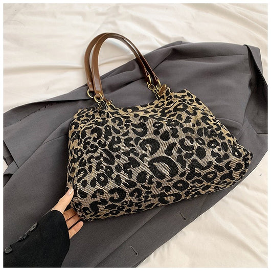 Bolsa de Hombro Estampado Leopardo Multiuso - Gran Capacidad y Estilo - Image 9