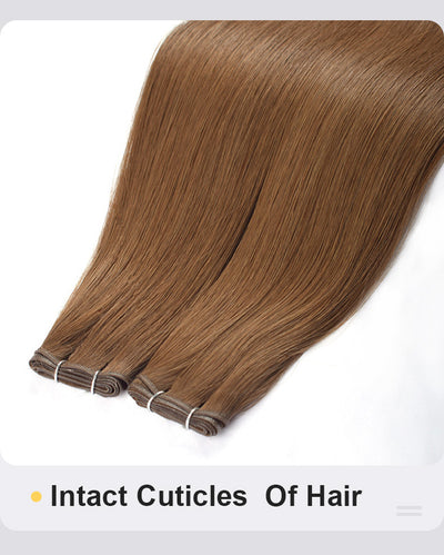 Extensión de Cabello Tejido a Mano Segunda Generación - Cabello Natural Blanco - Image 21