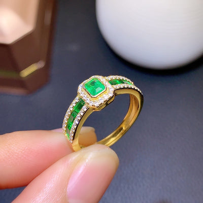 Anillo de Esmeralda Natural Colombiana para Mujer - Image 4