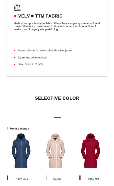 Chaqueta Polar Larga con Capucha - Image 6