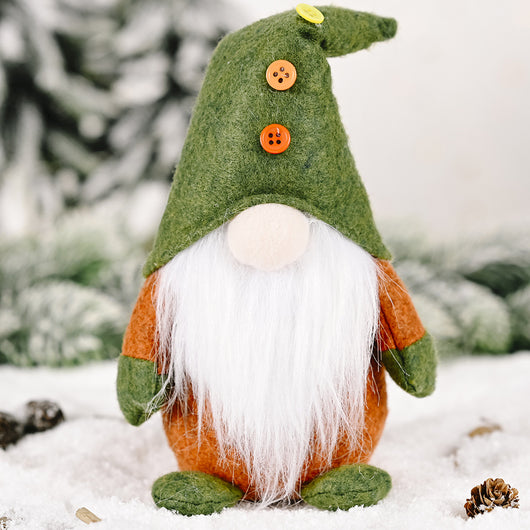 Adorno Navideño Muñeca Anciano Bosque con Gorro Tejido de Copo de Nieve - Image 32