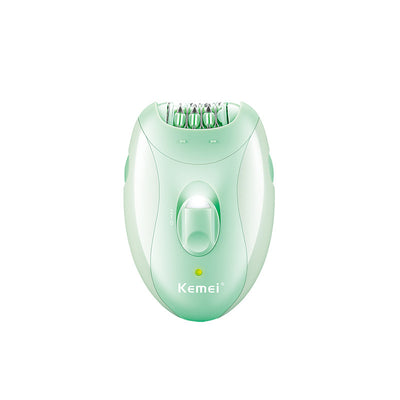 Light purple and pink Kemei electric shaver with a shaving head and a power switch with speed settings. - Image 9