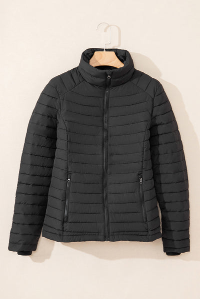 Chaqueta Acolchada de Algodón para Mujer con Cuello Tipo Mao - Image 32