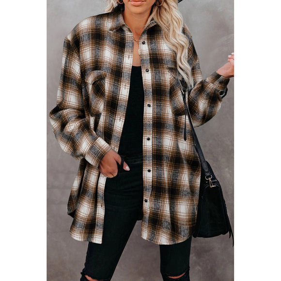Cardigan Holgado de Cuello Abierto Talla Media