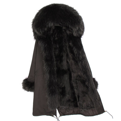 Abrigo Largo de Lana con Cuello para Invierno - Image 4