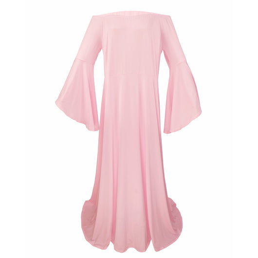 Vestido Premamá Largo Elegante con Hombros Descubiertos - Image 9