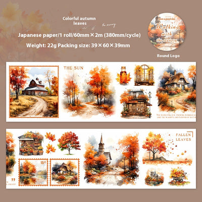 Set de Cintas Decorativas Adhesivas Paisajes Cuatro Estaciones - 6 Modelos para Scrapbooking y DIY - Image 7