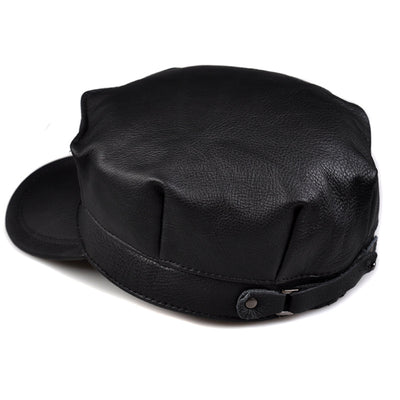 Gorra Octagonal de Cuero Genuino para Hombre - Otoño e Invierno - Image 4