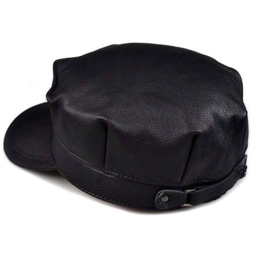 Gorra Octagonal de Cuero Genuino para Hombre - Otoño e Invierno - Image 4