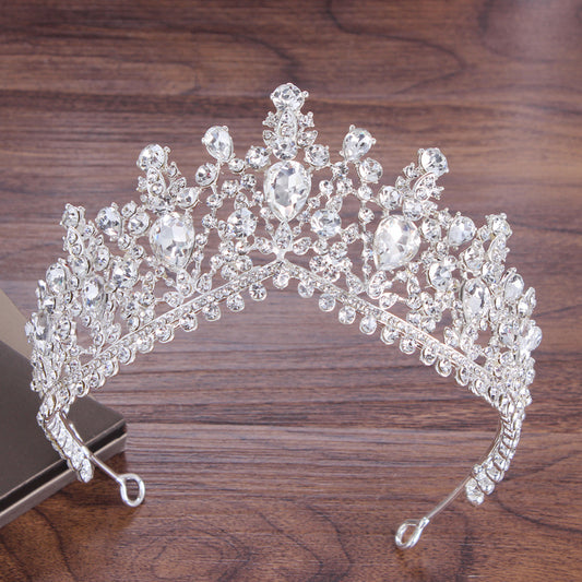 Juego de Corona Nupcial Barroca con Collar y Aretes