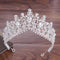 Juego de Corona Nupcial Barroca con Collar y Aretes