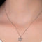 Collar de Plata 925 con Copo de Nieve y Piedra Blanca