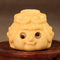 Figura de Sapo Dorado Tallada en Bamboo Macizo - Adorno Princesa de la Fortuna