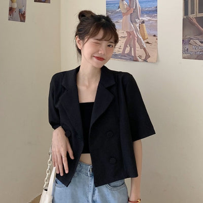 Blazer Suelto de Diseño Minimalista
