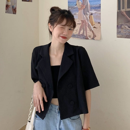 Blazer Suelto de Diseño Minimalista