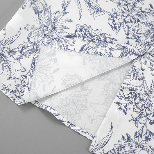 Conjunto de Dos Piezas: Camisa Estampada con Cordones y Manga Larga Holgada - Image 9
