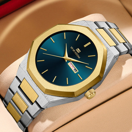 Reloj Casual Ejecutivo con Cadena de Acero