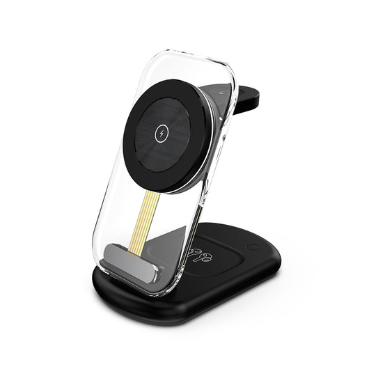 Cargador Inalámbrico Magnético Plegable Transparente 3 en 1 - Image 4