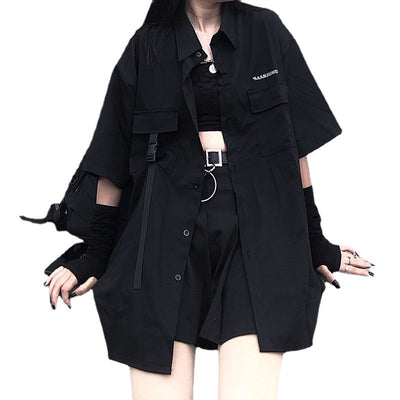 Conjunto de Dos Piezas con Camisa Boyfriend Oversize para Mujer - Image 7