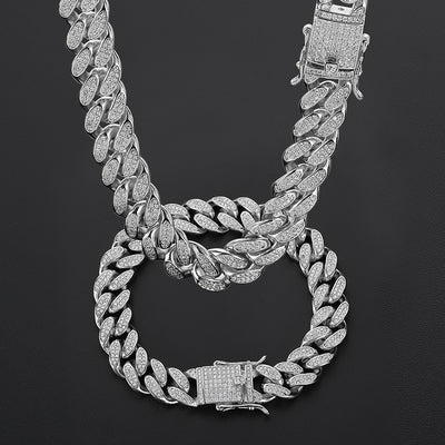 Cadena Cubana Hip Hop de Doble Fila con Diamantes Completos 12mm para Hombre - Image 6