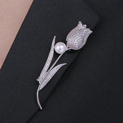 Broche de Oro Laminado con Circonita Blanca y Acabado Antirreflejo - Image 26