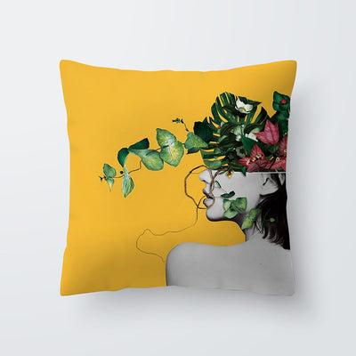 Funda de Almohada Hawaiana con Diseño Geométrico Amarillo - Image 15