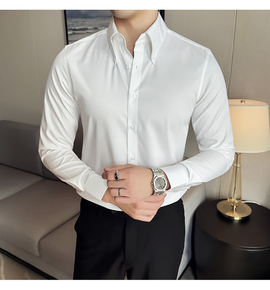 Camisa Manga Larga Talla Grande sin Planchado - Comodidad Profesional - Image 17