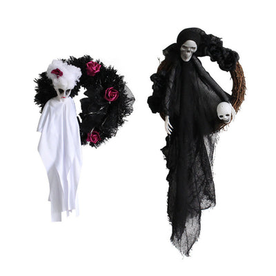 Adorno Navideño Fantasma Blanco y Negro - Guirnalda Decorativa Halloween - Image 10