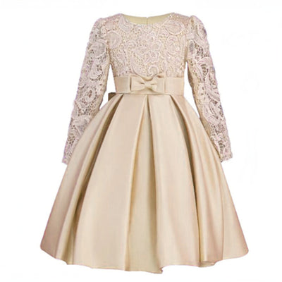 Vestido de Princesa Infantil Encaje Morado - Manga Larga Otoño Invierno - Image 8