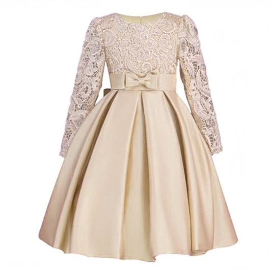 Vestido de Princesa Infantil Encaje Morado - Manga Larga Otoño Invierno - Image 8